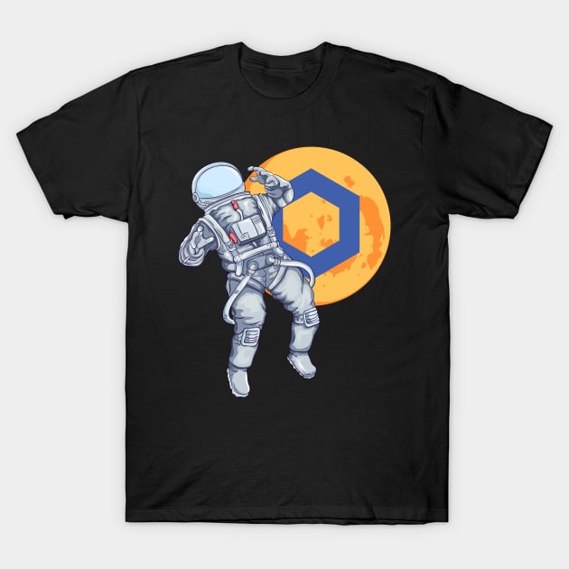 Chainlink Cryptocurrency Astronaut T-Shirt by BitcoinSweatshirts